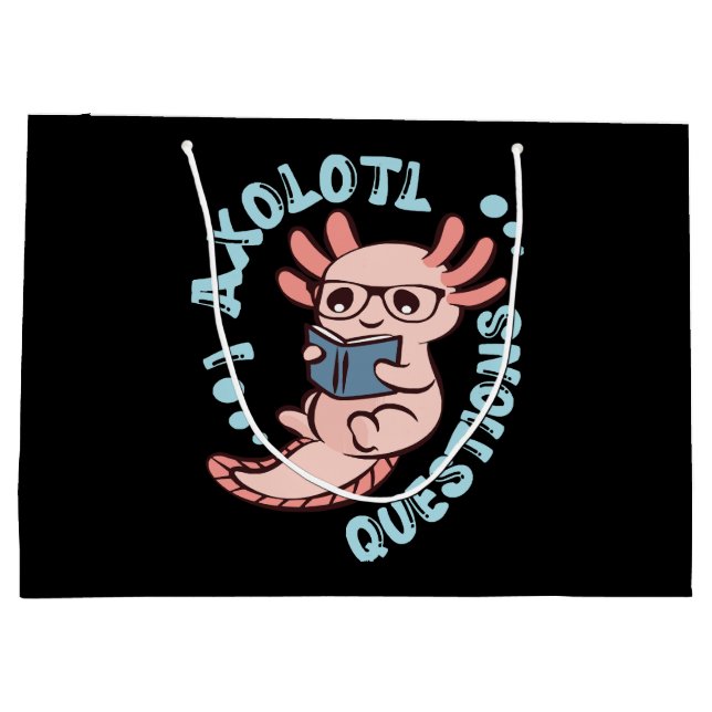 I Axolotl Questions Large Gift Bag (Back)