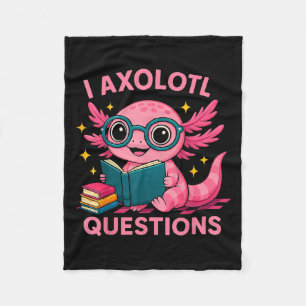 I Axolotl Questions Shirt Adults Youth Kids Retro Fleece Blanket