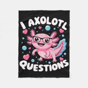 I Axolotl Questions Shirt Kids Axolotl Christmas Fleece Blanket