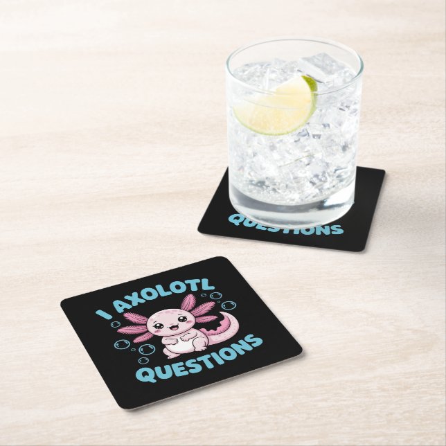 i axolotl questions square paper coaster (Insitu)