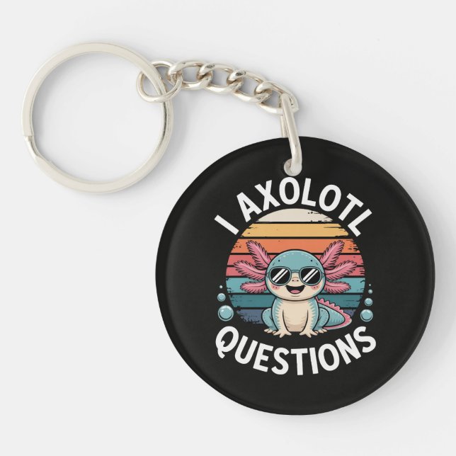 I Axolotl Questions Tote Key Ring (Front)