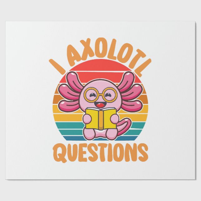I Axolotl Questions Wrapping Paper (Flat)