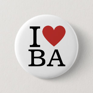 I ❤️ BA Business Analytics Employees CUSTOM Pins