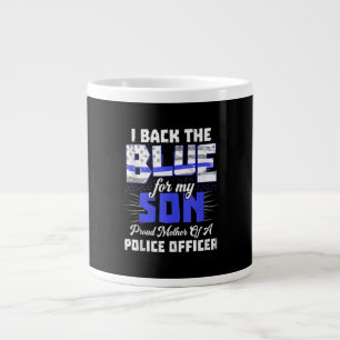 I Back Blue My Son Ts Women Thin Line Mum Gift Large Coffee Mug
