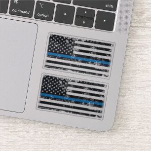 I back the blue Thin blue line USA flag grunge