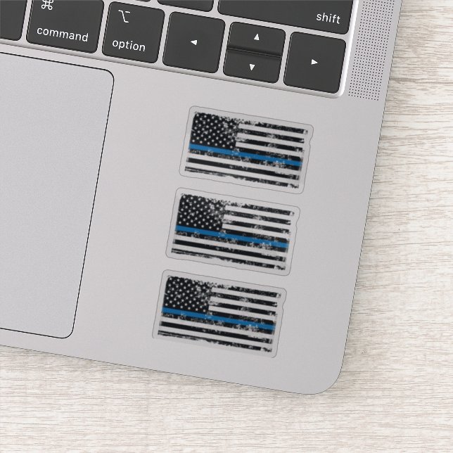 I back the blue Thin blue line USA flag grunge set (Detail)