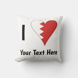 I (Bahraini Heart Flag) Personalised Cushion