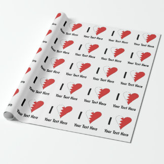 I (Bahraini Heart Flag) Personalised Wrapping Paper