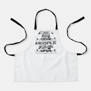 I Bake Because Punching People Frowned Upon Funny  Apron