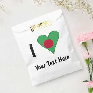 I (Bangladeshi Heart Flag Love) Personalized Favour Bag