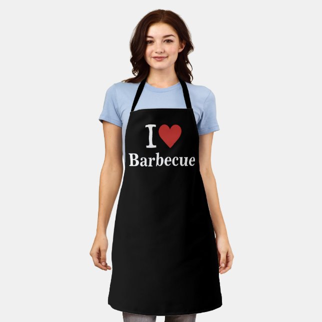 I ❤️ Barbecue for Employees CUSTOM Apron (Worn)