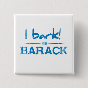 I-BARK-FOR-BARACK Vintage.png 15 Cm Square Badge