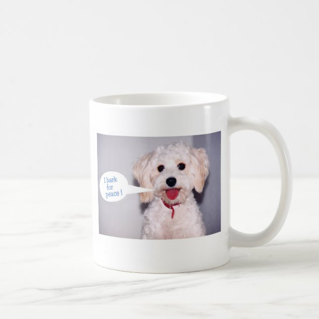 I Bark for Peace - Customised Coffee Mug (Right)