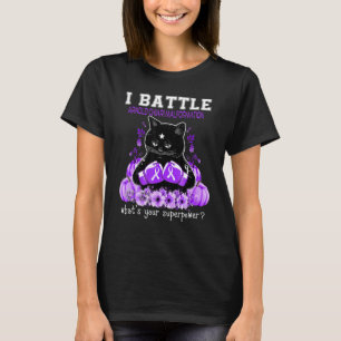 I Battle Arnold Chiari Malformation Awareness Cat T-Shirt