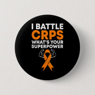 I Battle Crps Awareness Orange Ribbon Warrior Figh 6 Cm Round Badge