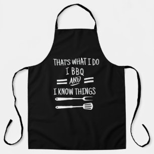 I BBQ I Know Things Apron - Funny Custom Chef Gift