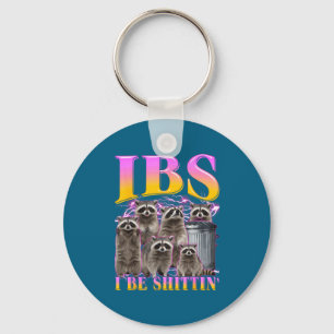 I Be Ibs Raccoon Meme Bootleg Humor Key Ring