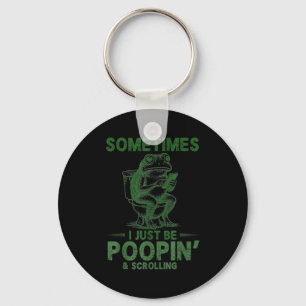 I be poopin' funny frog meme for father dad key ring