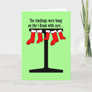 I-Beam Christmas Stockings Card