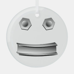 I-Beam Face Glass Tree Decoration