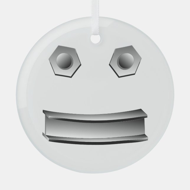 I-Beam Face Glass Tree Decoration (Front)