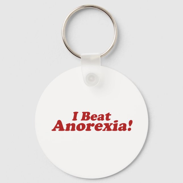 I Beat Anorexia! Key Ring (Front)