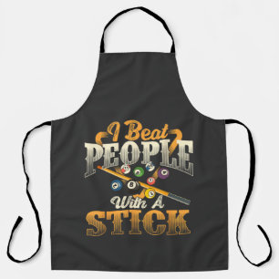 I Beat People with A Stick - Billiards 8 Ball Apron