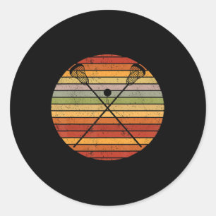 I Beat People With Sticks Fun Lacrosse Player  Classic Round Sticker