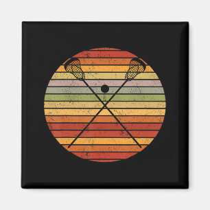 I Beat People With Sticks Fun Lacrosse Player Magnet