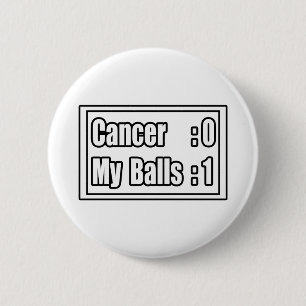 I Beat Testicular Cancer (Scoreboard) 6 Cm Round Badge