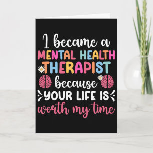 I Became A Mental Health Therapist Mental Health T Card