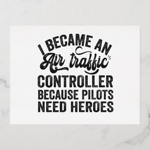I Became An Air Traffic Controller Because Pilots Foil Holiday Postcard