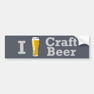 I [beer] Craft Beer Bumper Sticker