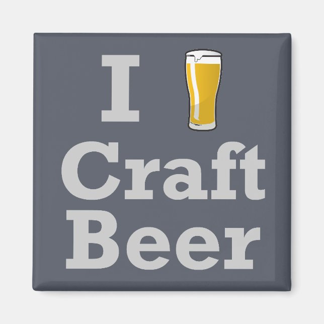 I [beer] Craft Beer Magnet (Front)