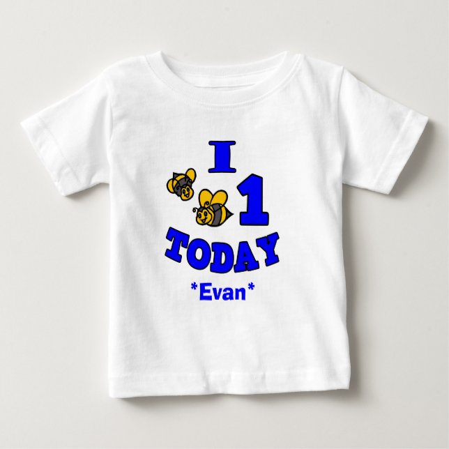 I Bees One Today First Birthday Boy Infant Shirt (Front)