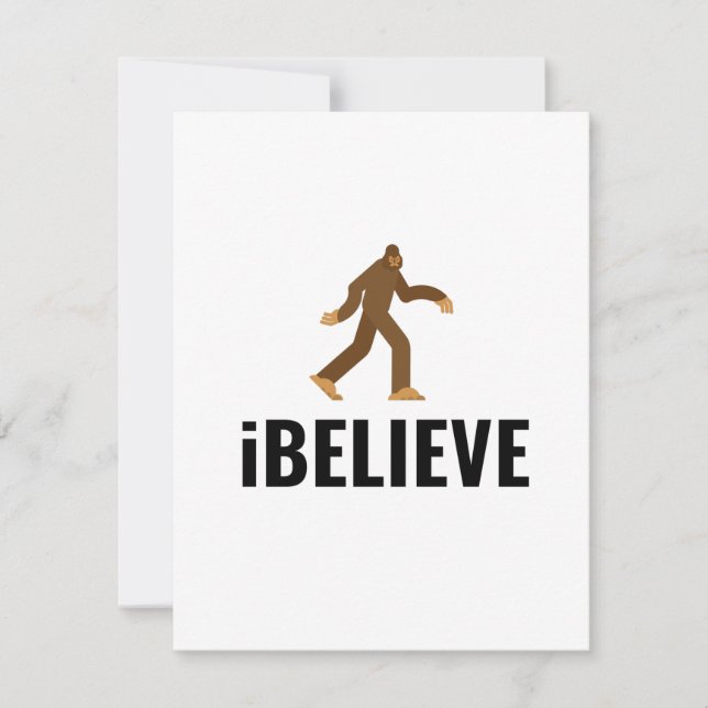 I BELIEVE BIGFOOT THANK YOU CARD (Front)