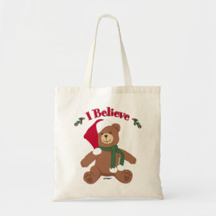 I Believe! Christmas Teddy Bear Tote Bag