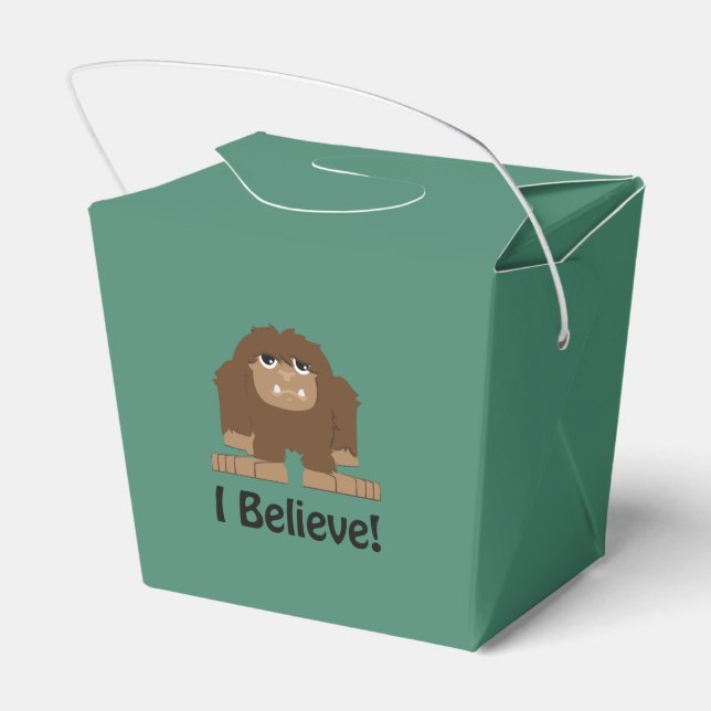 I Believe! Cute bigfoot Favour Box (Back Side)