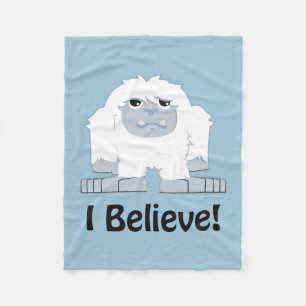 I Believe! Cute Yeti Fleece Blanket