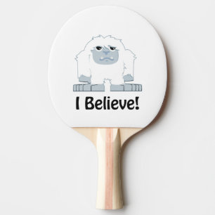 I Believe! Cute Yeti Ping Pong Paddle