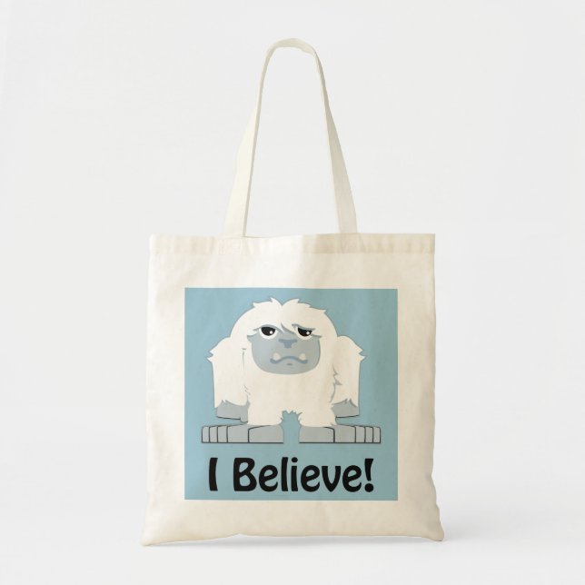 I Believe! Cute Yeti Tote Bag (Front)