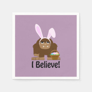 I Believe! Easter Bigfoot Napkin