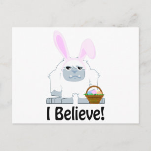 I Believe! Easter Yeti Holiday Postcard