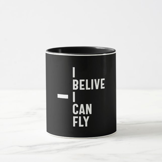 I Believe I Can Fly Inspirational Entrepreneur Gif Mug (Center)