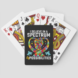 I Believe In A Spectrum Of Possibilities Autism Playing Cards