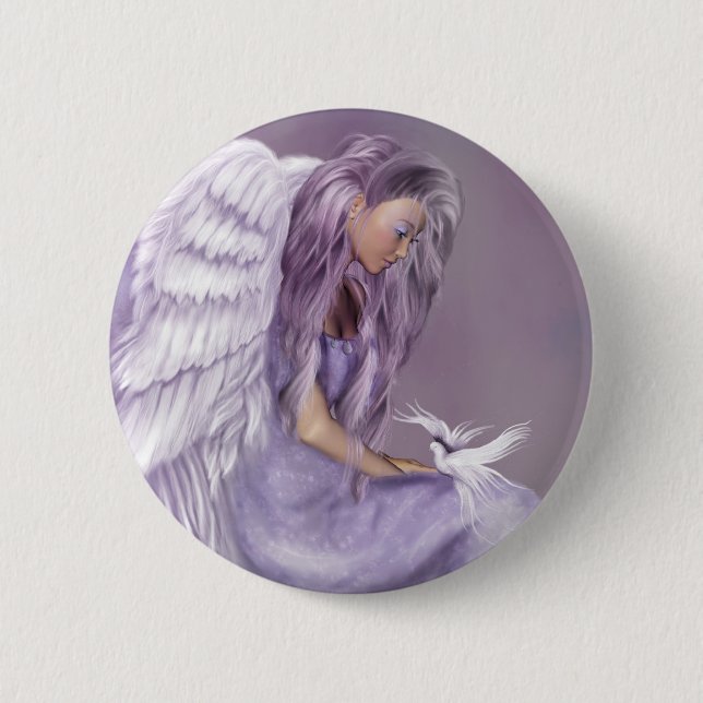 I Believe In Angels 6 Cm Round Badge (Front)