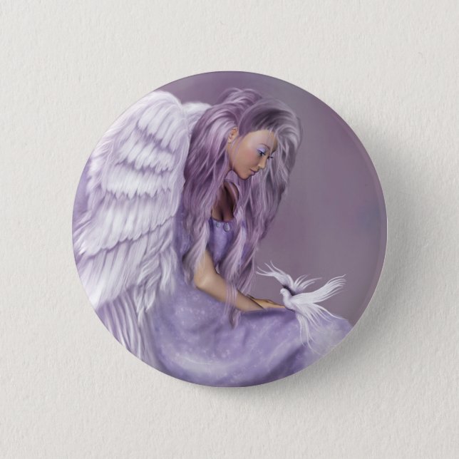 I Believe In Angels 6 Cm Round Badge (Front)