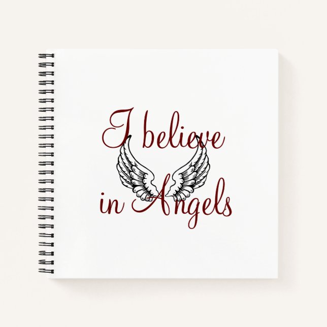 I Believe in Angels College Ruled Notebook (Front)