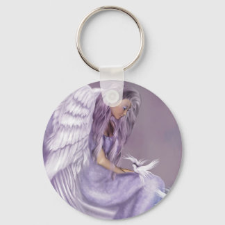 I Believe In Angels Key Ring