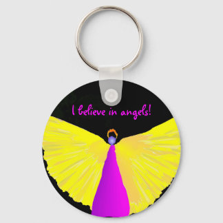 I Believe in Angels! Key Ring